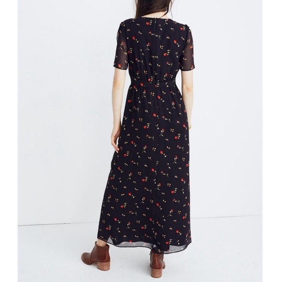 Madewell Tulip-Sleeve Maxi Dress in Sweet Blossoms Sz 2 - Picture 3 of 15